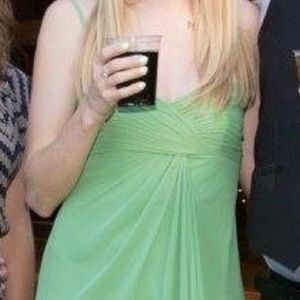 David’s bridal green bridesmaid dress